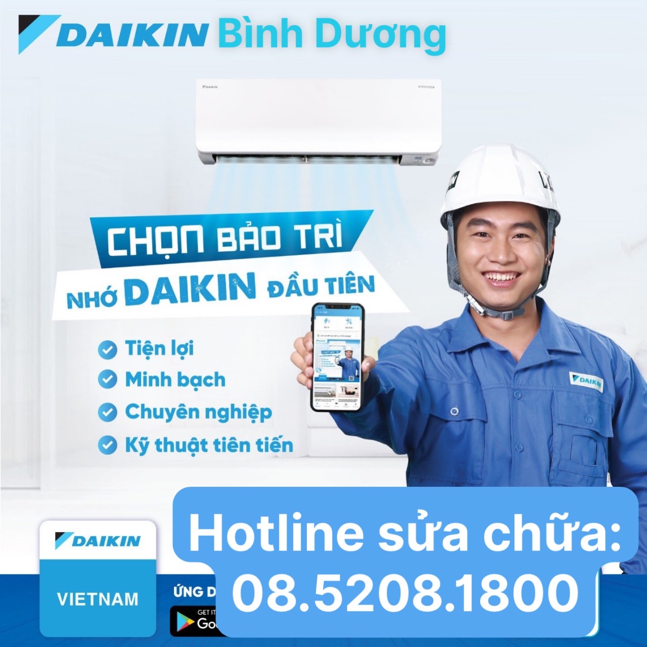 Trung tâm bảo hành Daikin tại Bình Dương